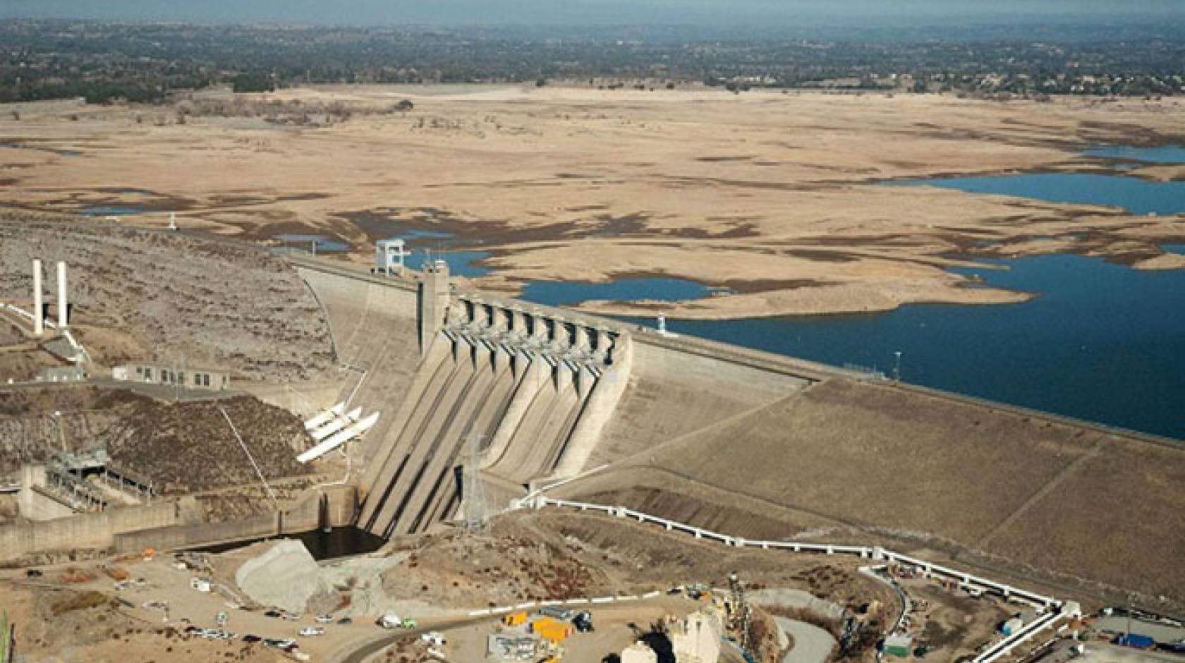 Lower lake levels due to drought