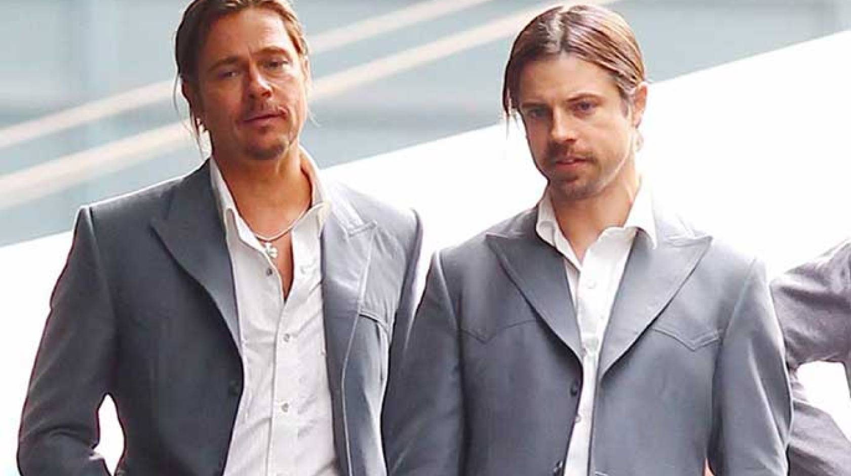 Brad Pitt and stunt double