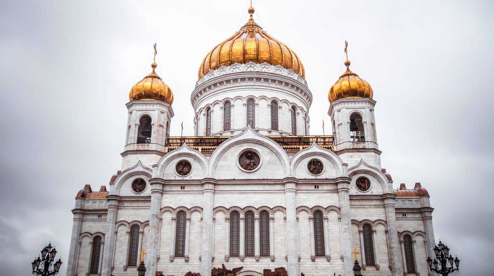 The Cathedral of Christ the Savior in Moscow, Russia.