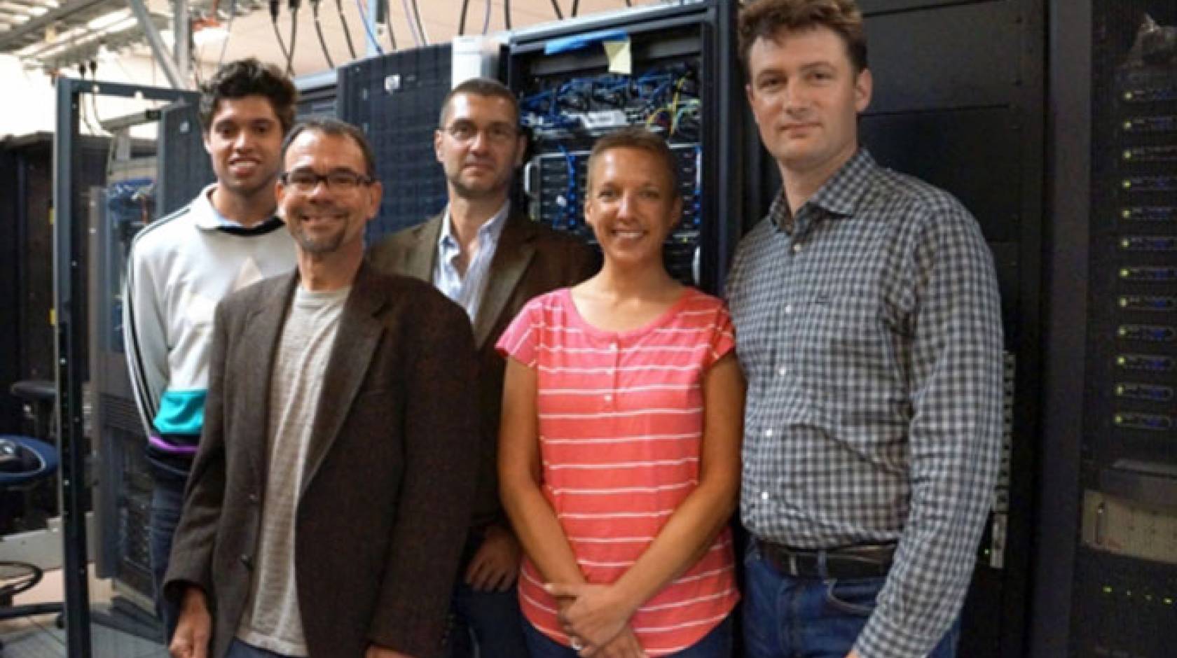 Some of the researchers invoved in the project are (l to r) Jason Worden (PowWow Energy); Rich Wolski (UCSB Department of Computer Science); Roland Geyer, (UCSB Bren School of Environmental Science & Management); Chandra Krintz (UCSB Department of Compute