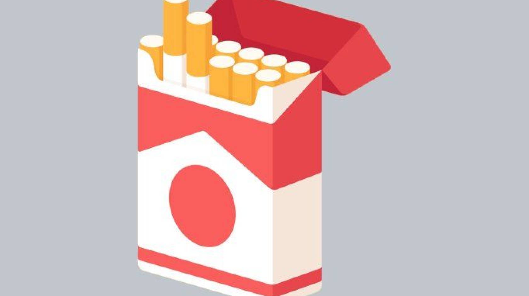 Illustration of an open cigarette pack