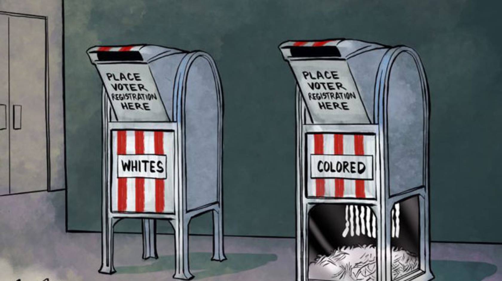 Darrin Bell cartoon with two ballot boxes