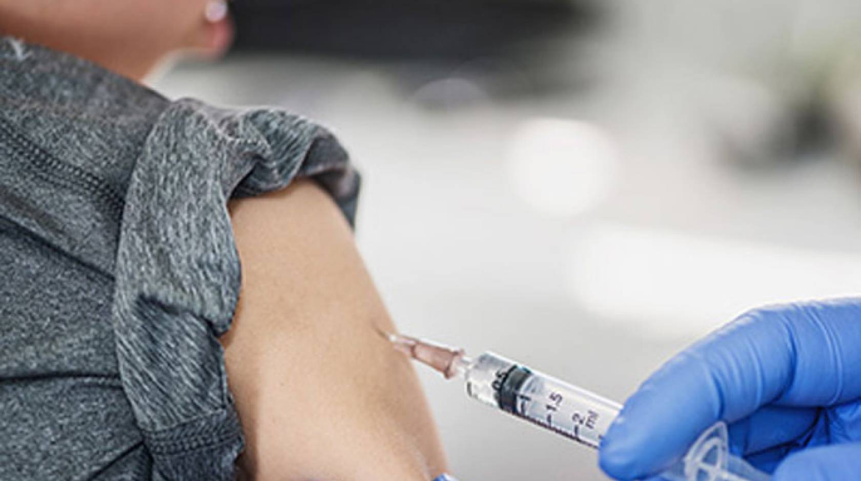 Flu vaccine on arm