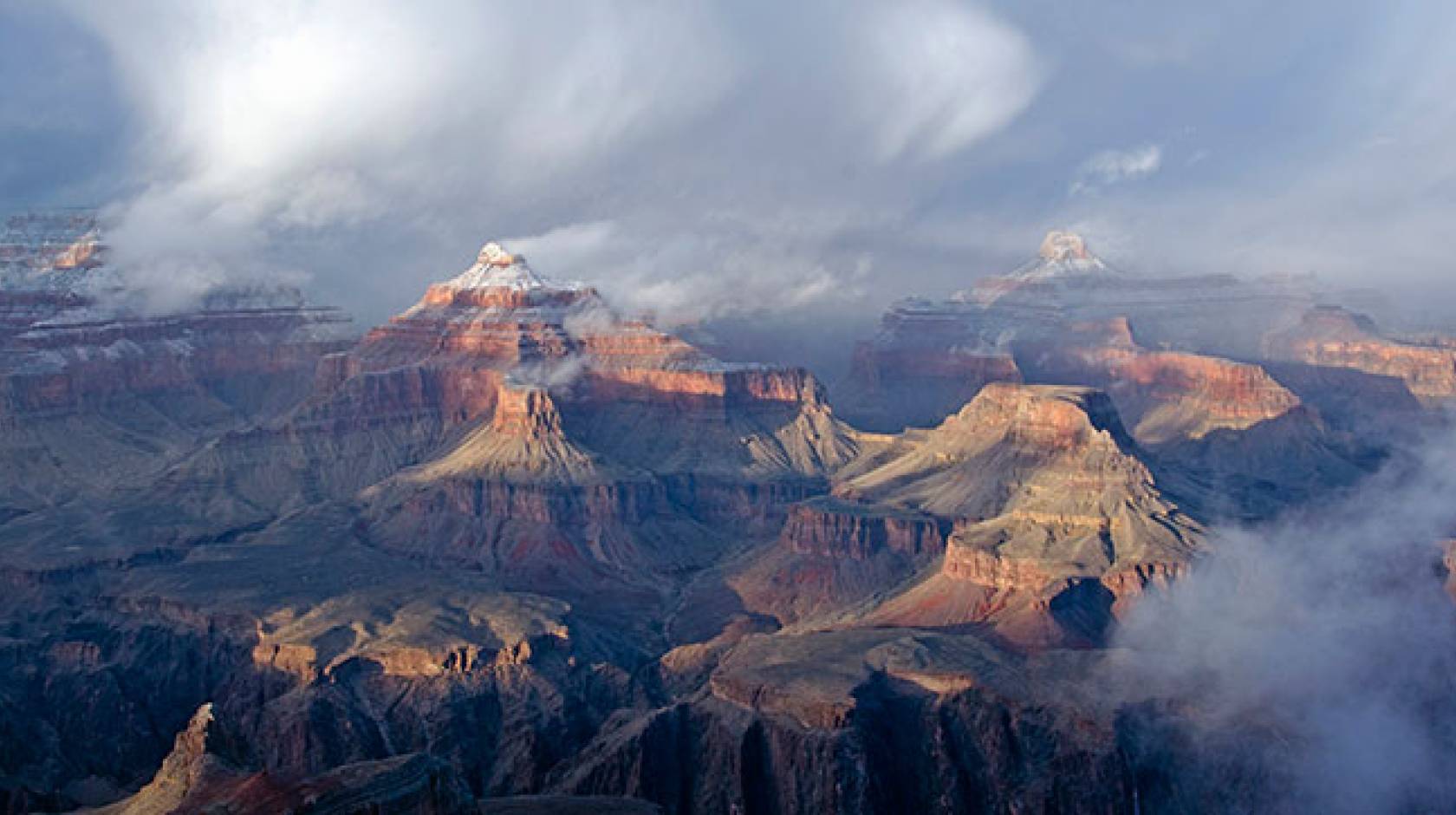 Aerial view of grand canyon