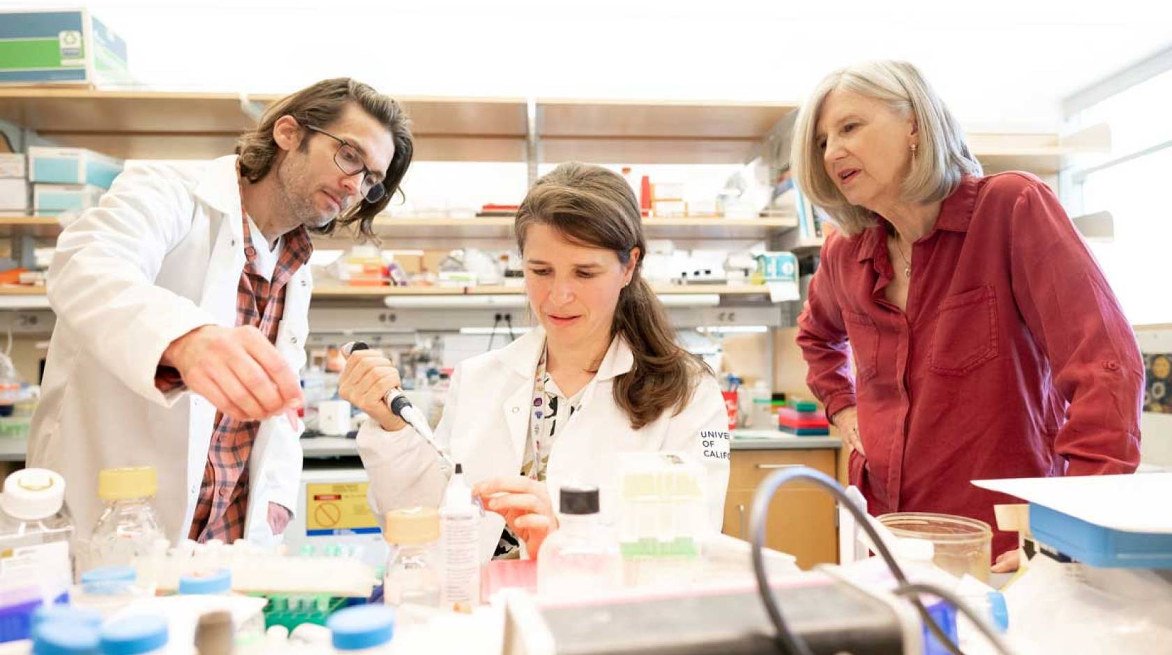 researchers in a lab