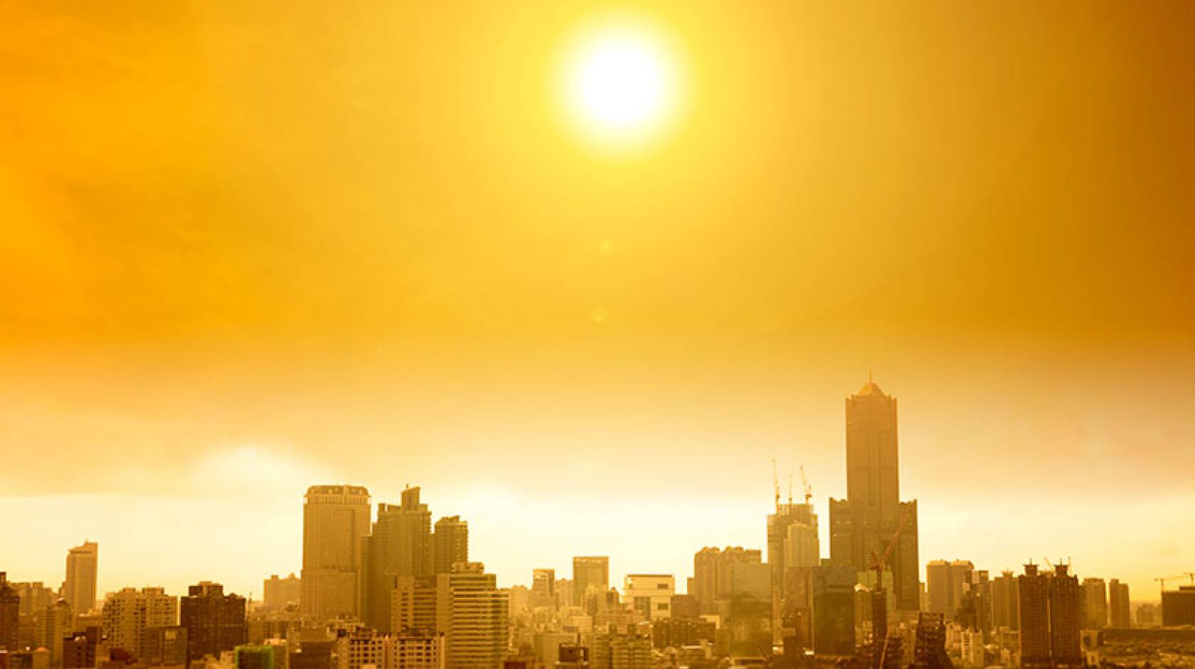 A city bakes through a heat wave