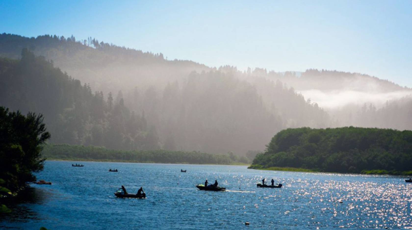 Small boats in the Klamath River, 2019