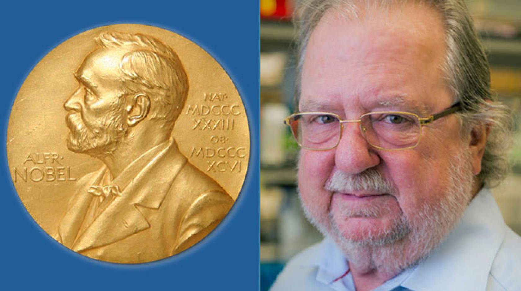 Nobel Prize with James Allison photo next to it