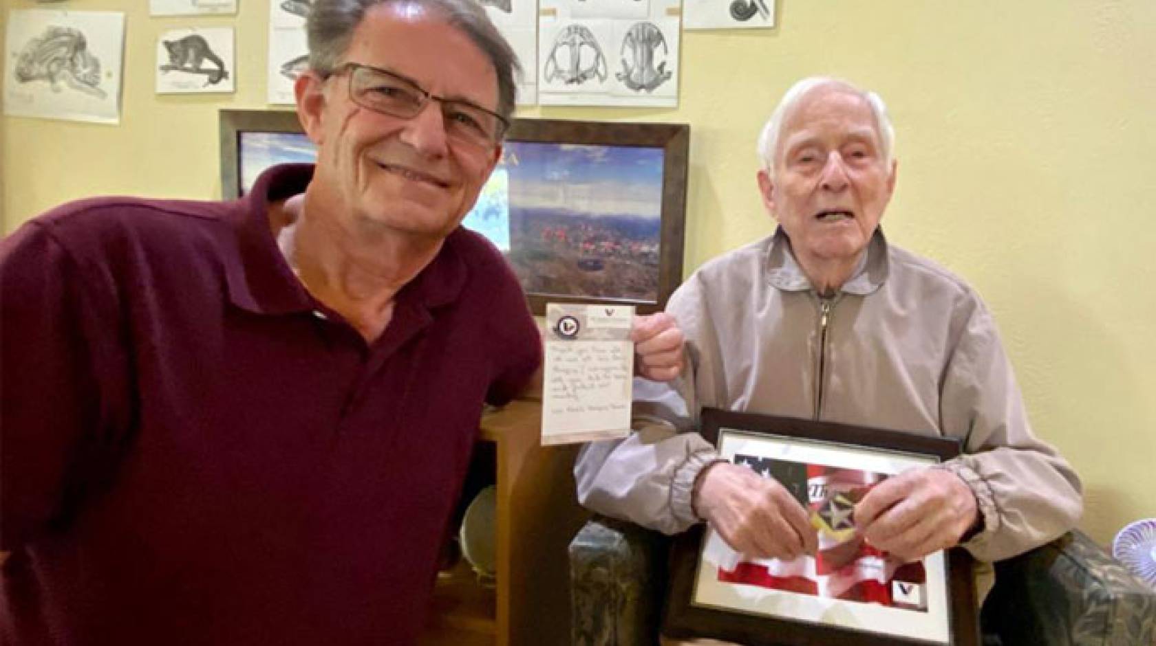 Ross and Milton Hildebrand together at hospice