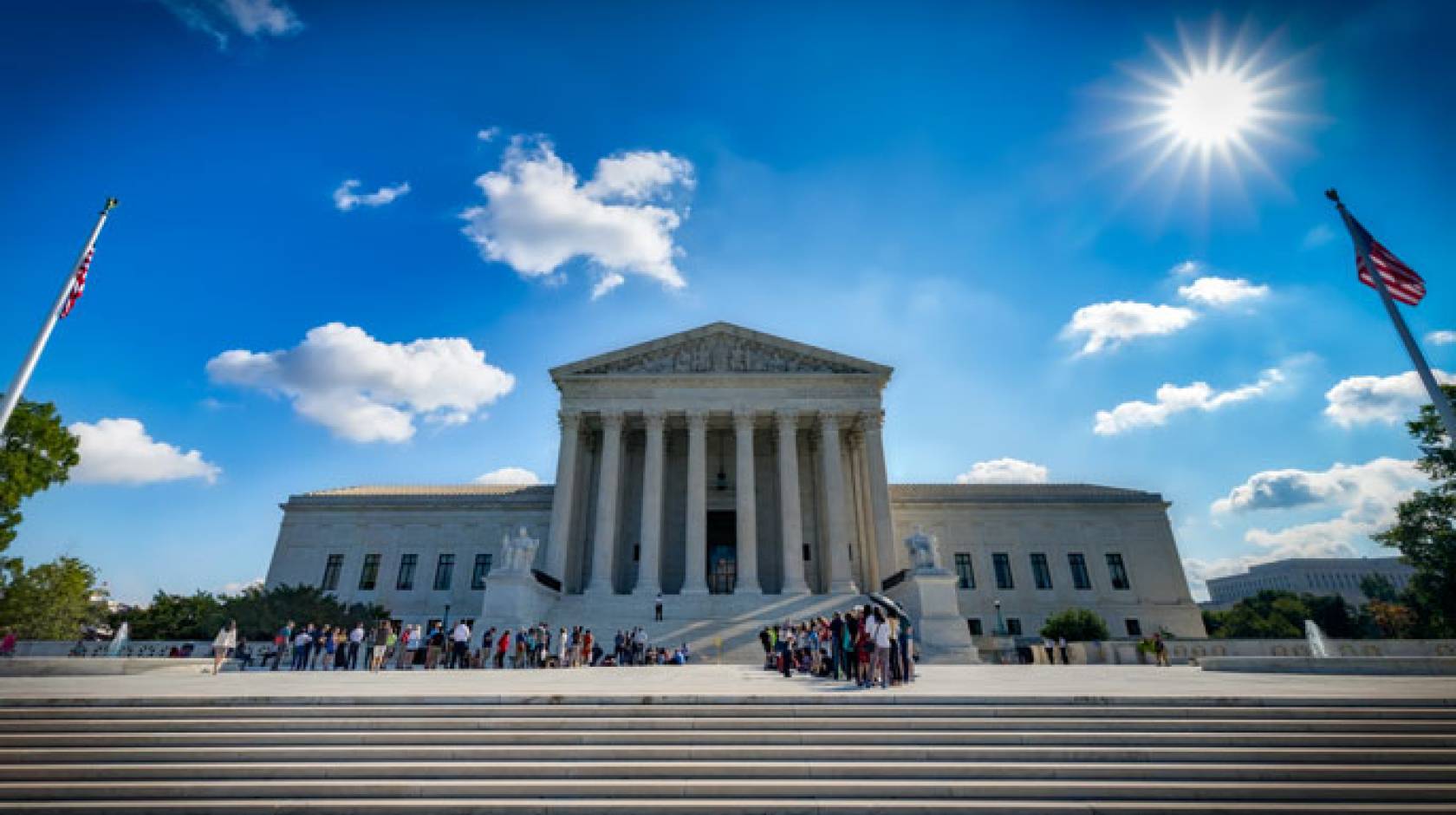 Supreme Court building blue sky