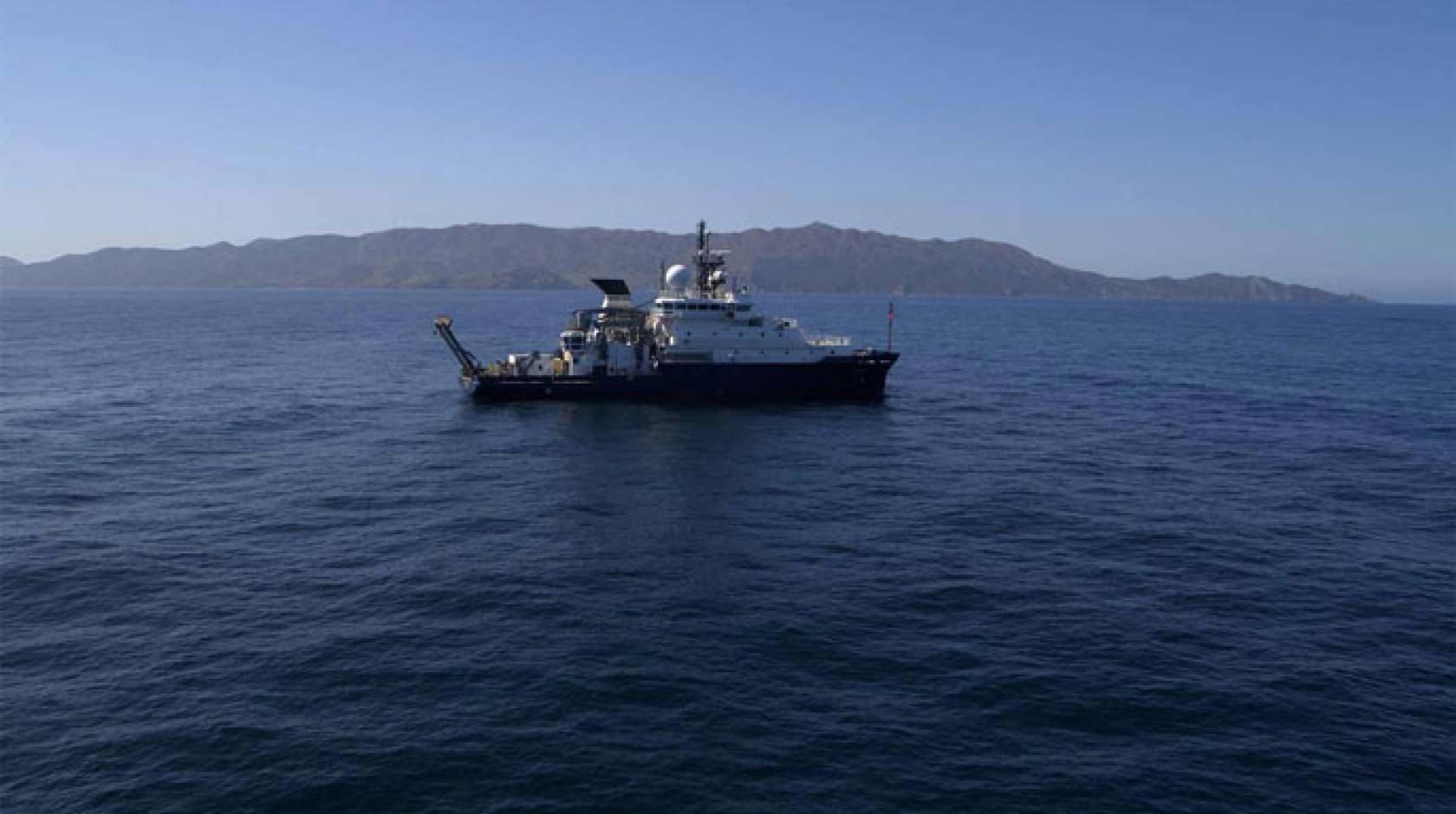 Research vessel Sally Ride in the water