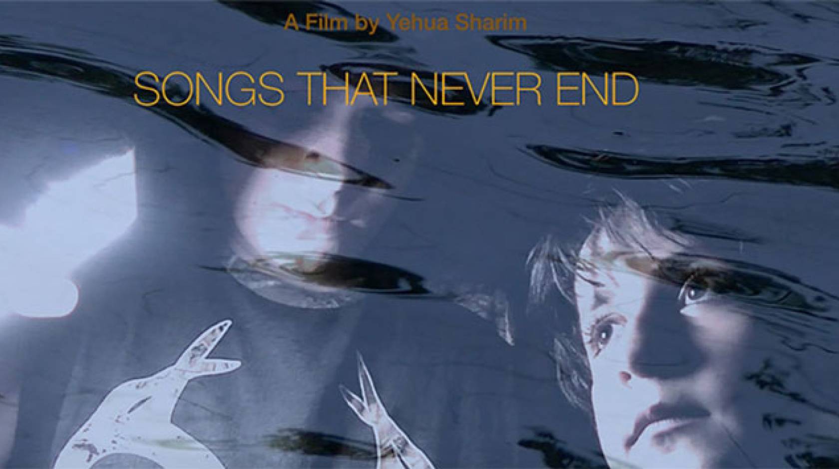 Songs That Never End poster of a child and adult with a watery foreground