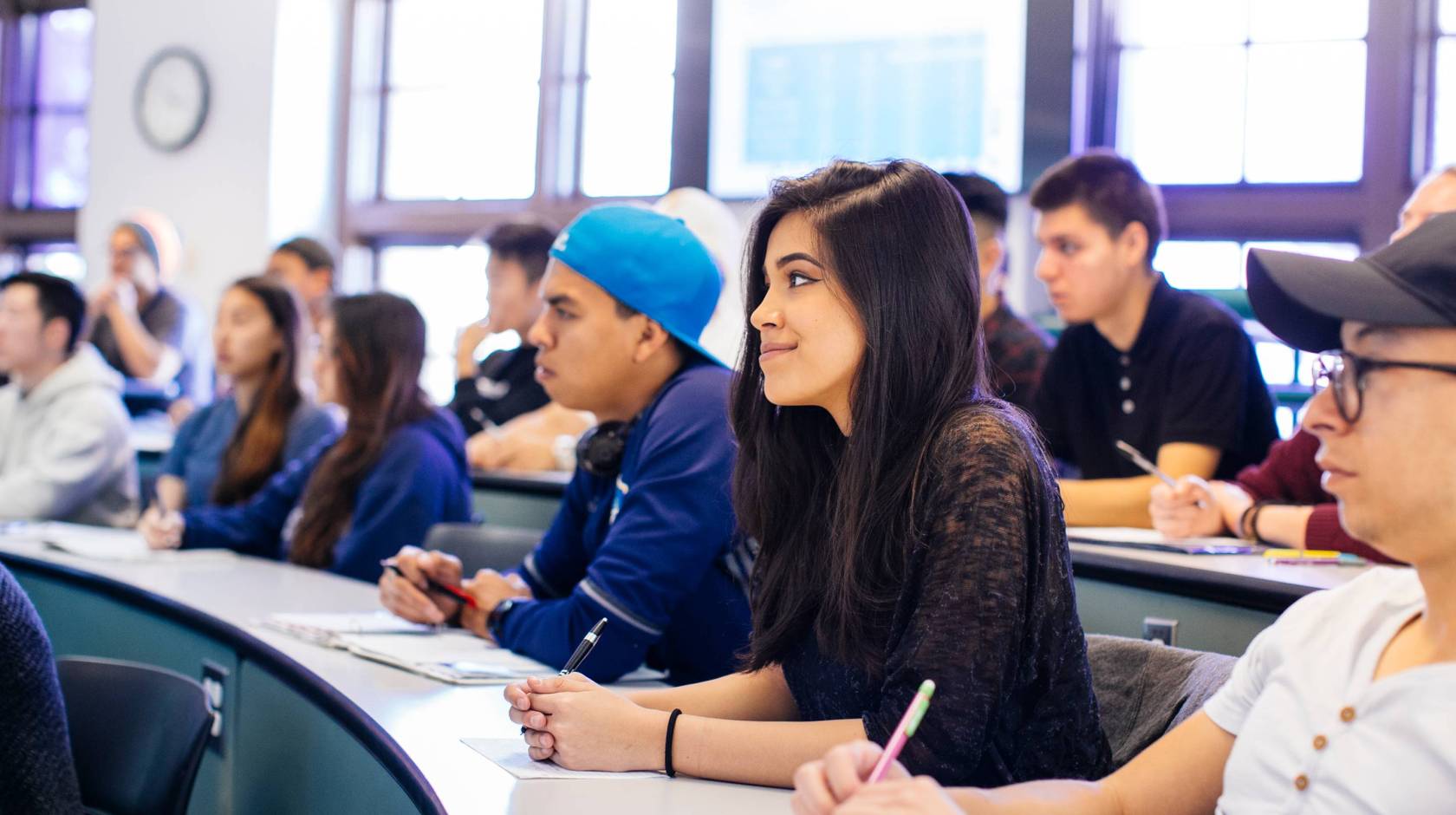 Students sitting in a classroom together