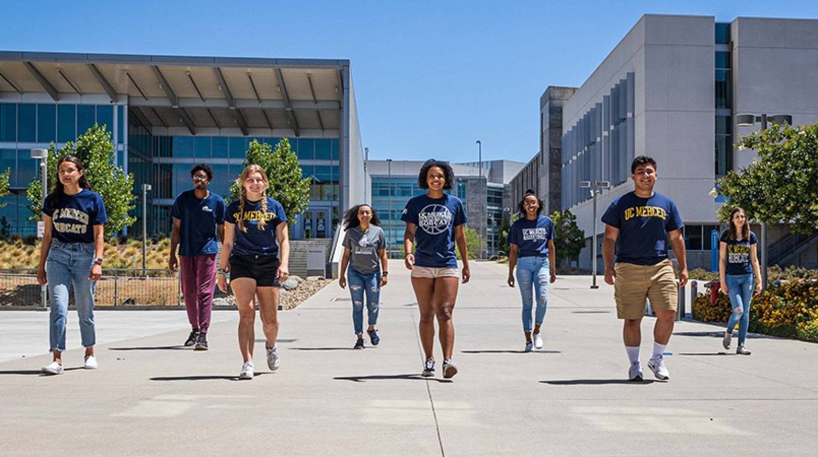 Students on the UC Merced campus