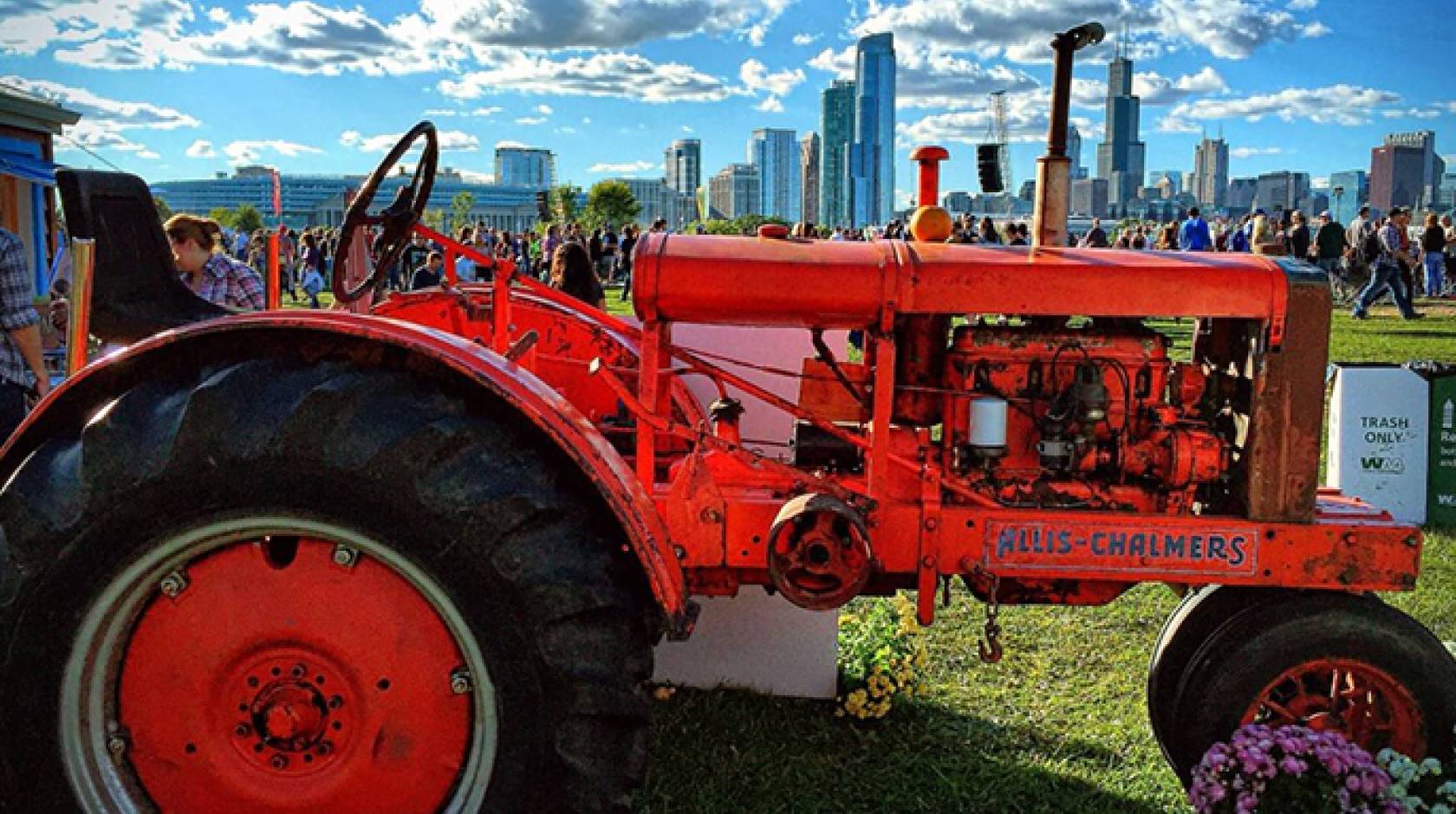 red tractor in Chicago