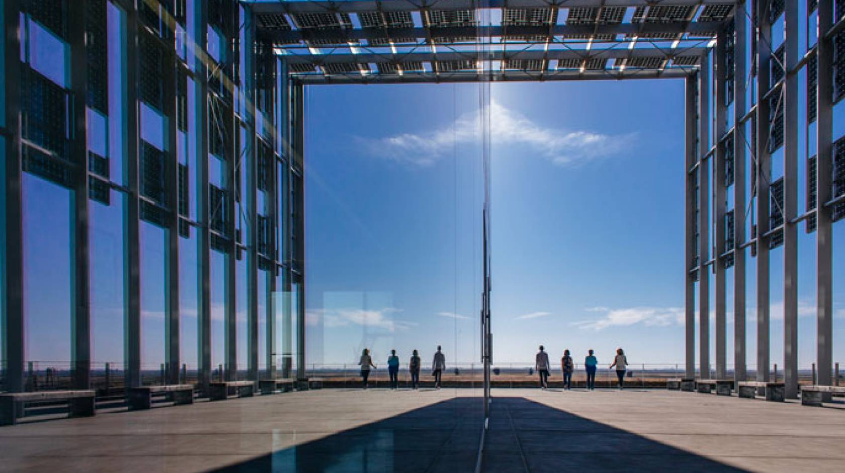 UC Merced solar panels on the Science and Engineering building