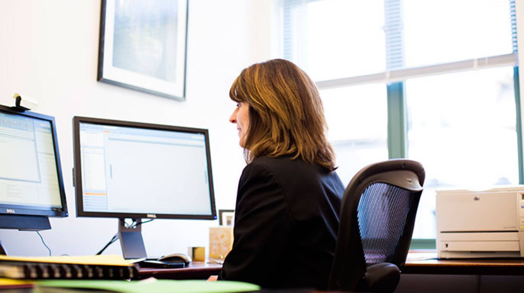 woman at computer