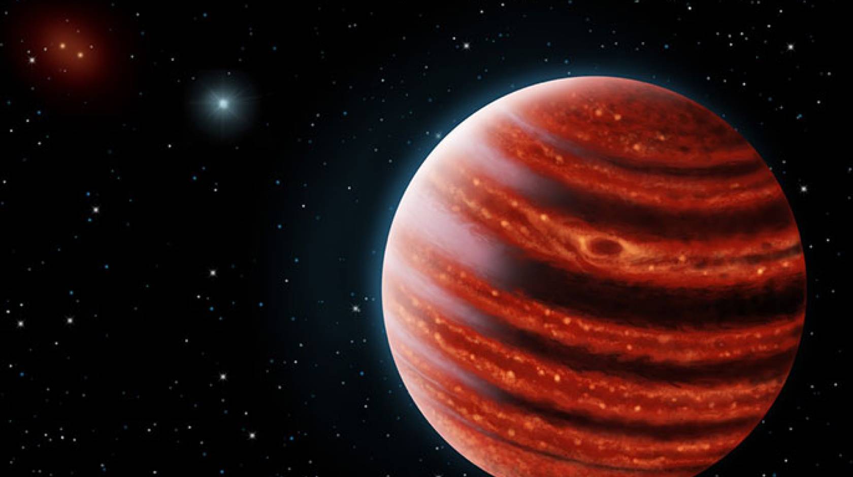 Artist&#039;s rendering of Jupiter-like exoplanet