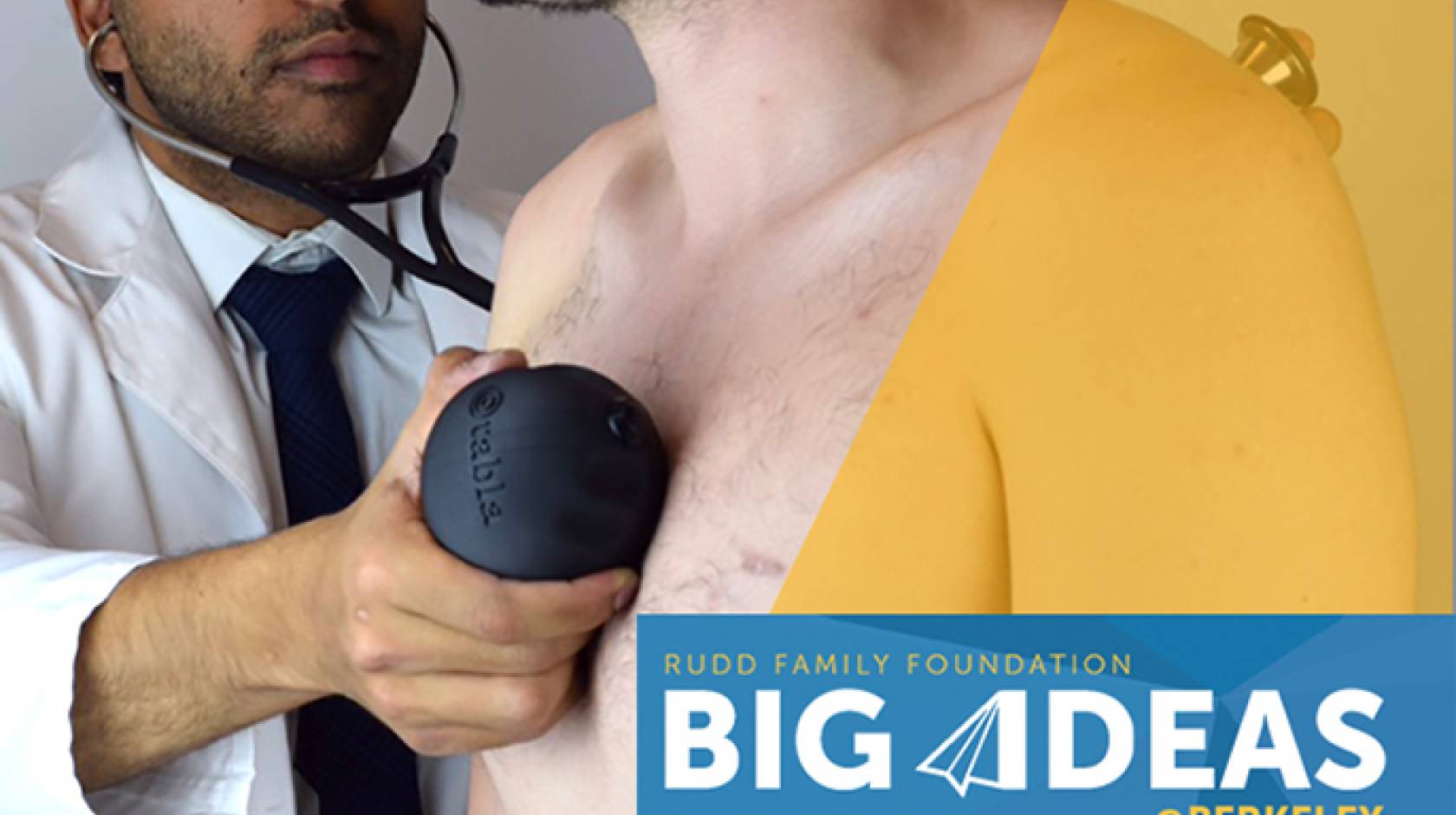 The team that created Tabla, a device that detects pneumonia using sound waves and a stethoscope, received seed funding from Big Ideas@Berkeley to support its project.