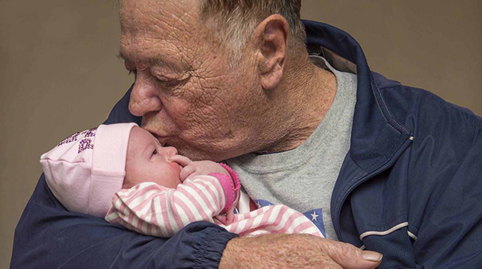 , Buster Halcomb with granddaughter Serenity