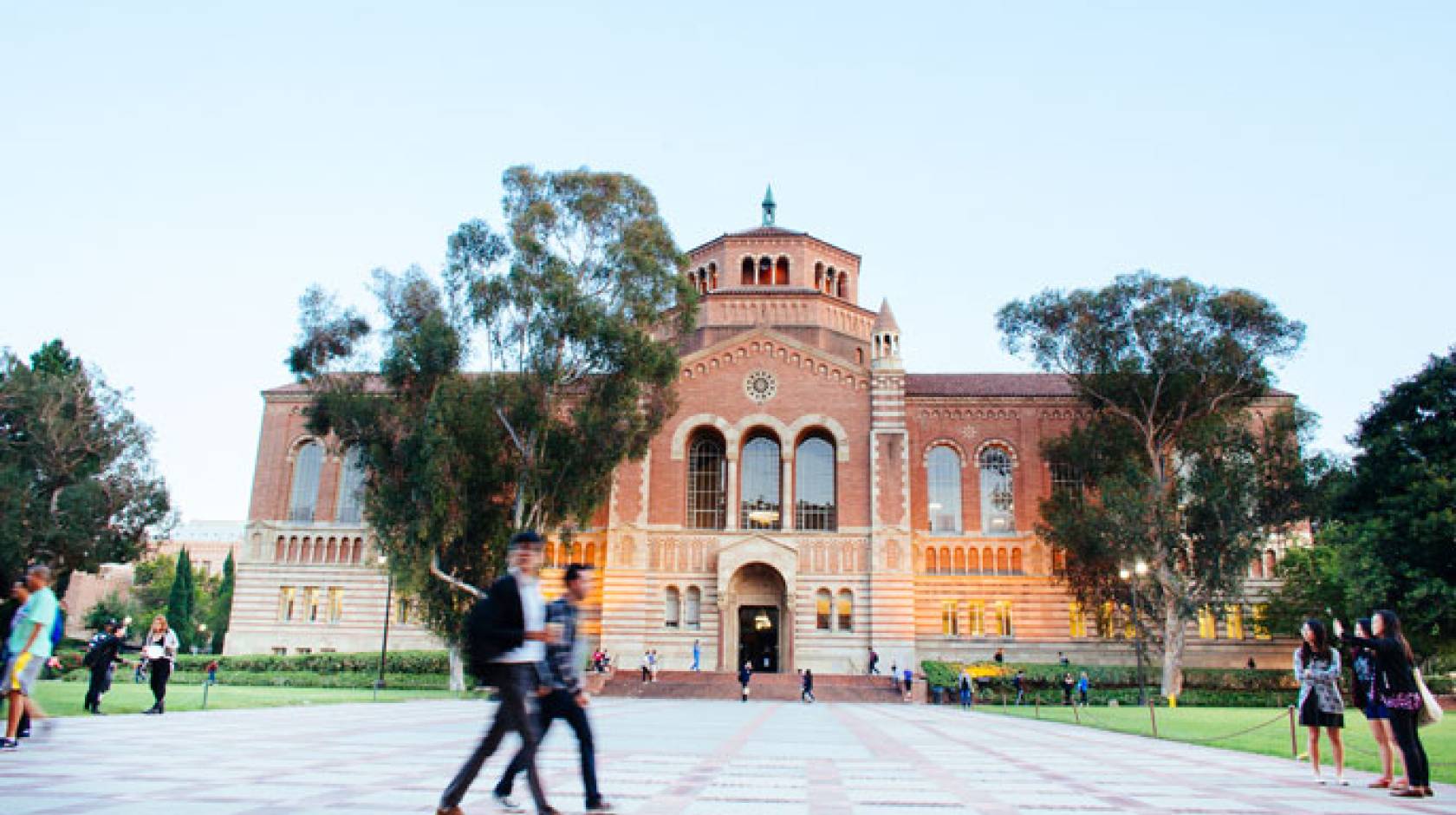 UCLA royce hall with students