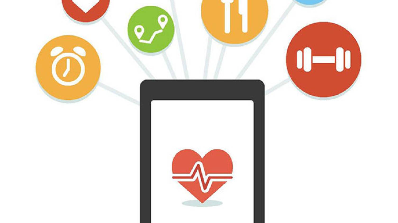 mobile health monitor illustration