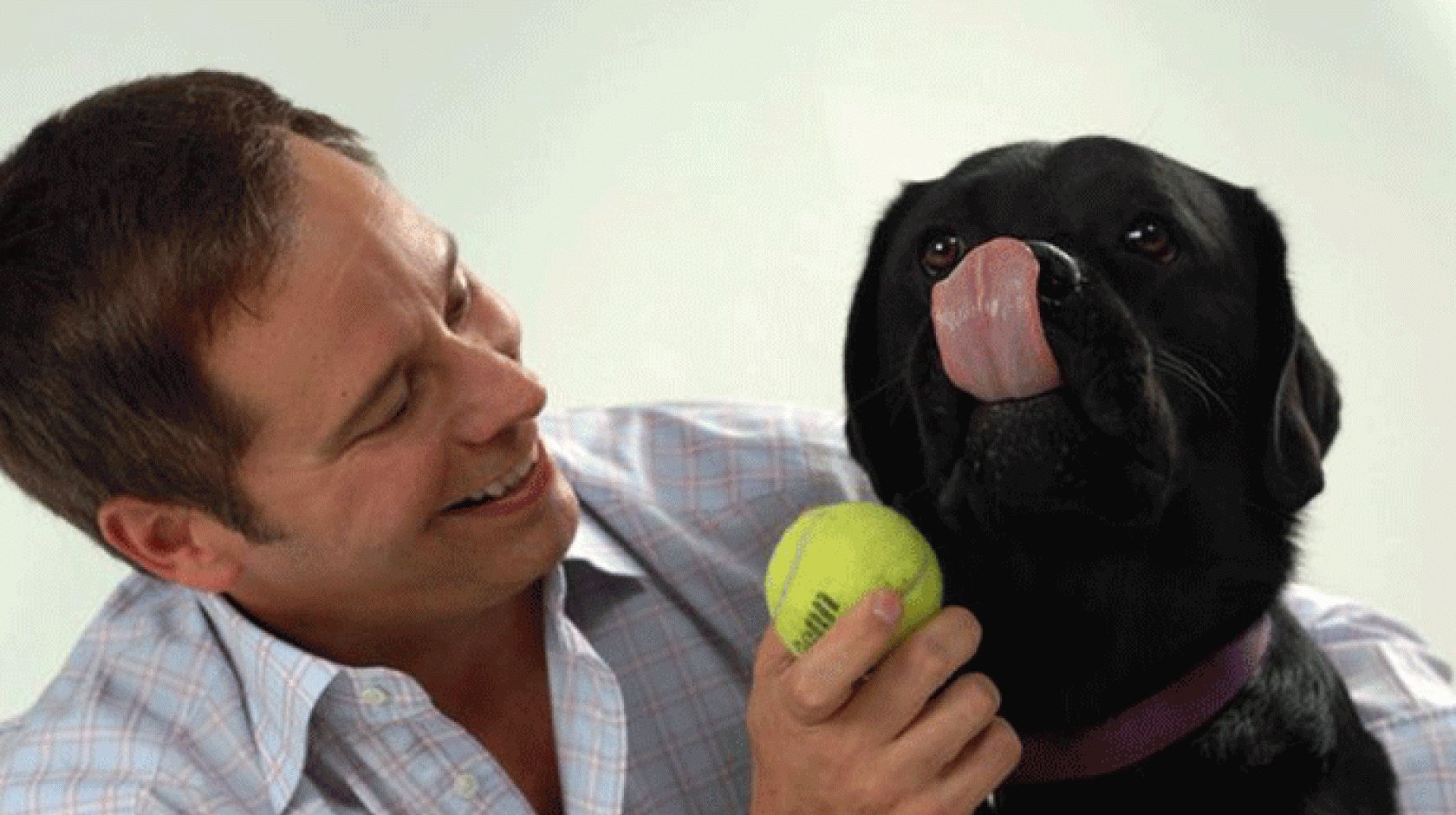 Entrepreneur Michael Landa, a UCLA Anderson School of Management alumnus, and his Labrador retriever