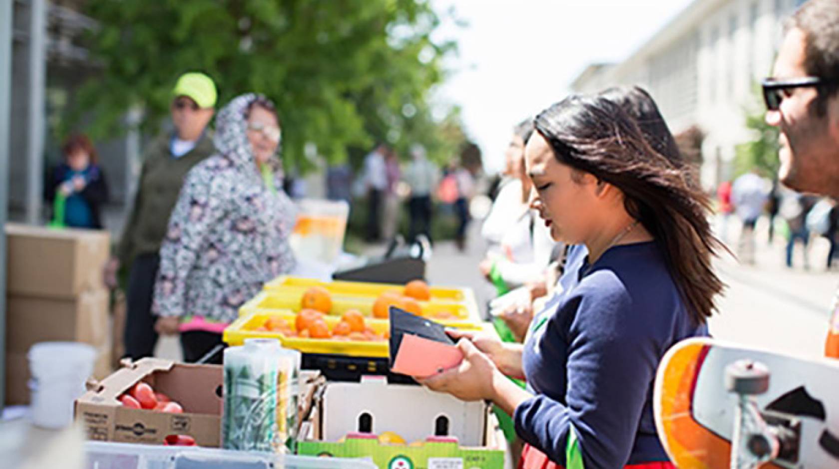 Everyone in the UC Merced community can get fresh produce from the farmers market truck that comes to campus each week.