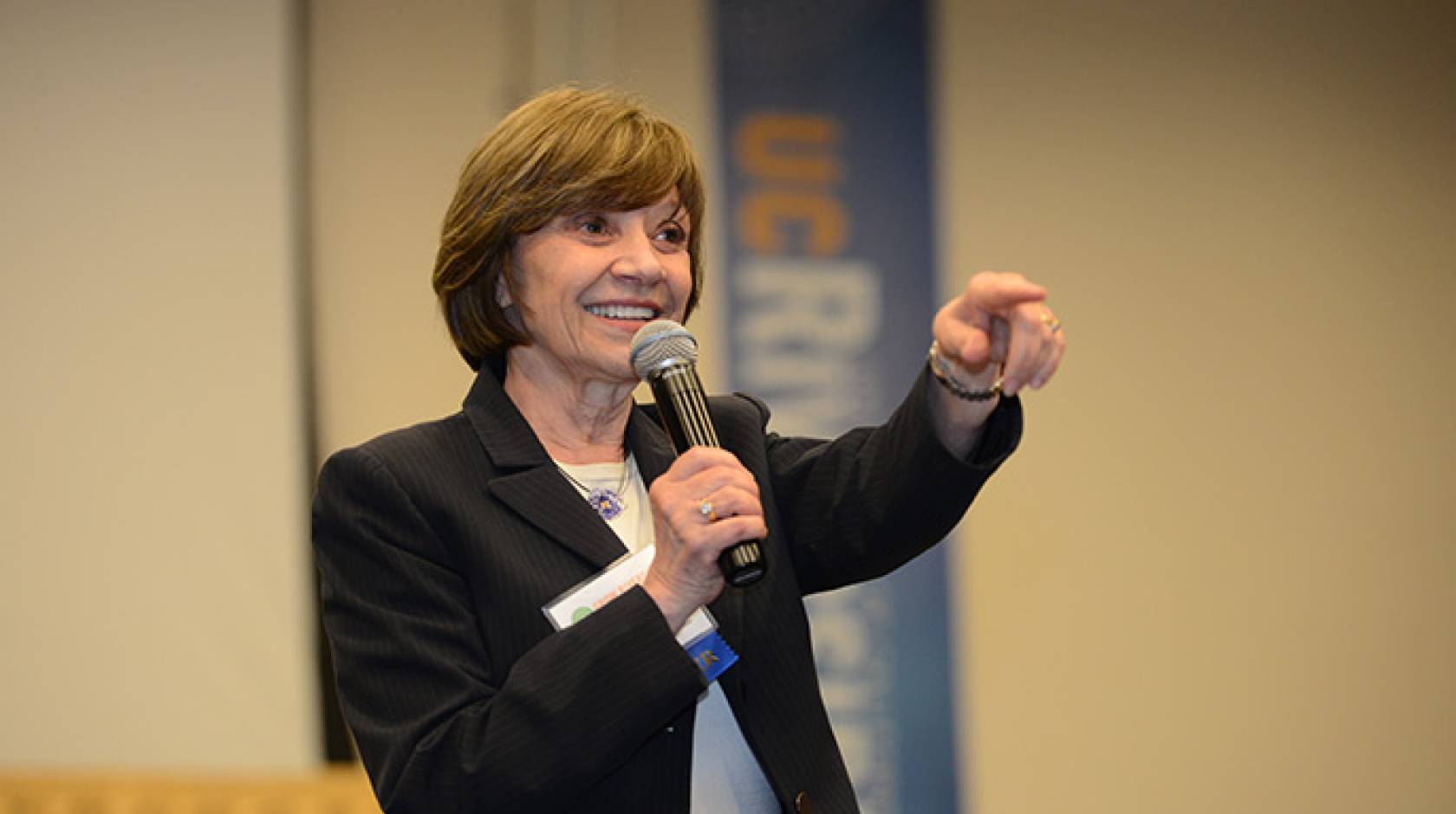 Karen Ross, secretary of the California Department of Food and Agriculture, speaking at the GrowRIVERSIDE conference at UC Riverside.