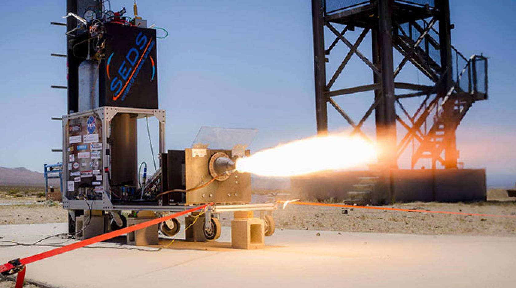 3-D-printed rocket test