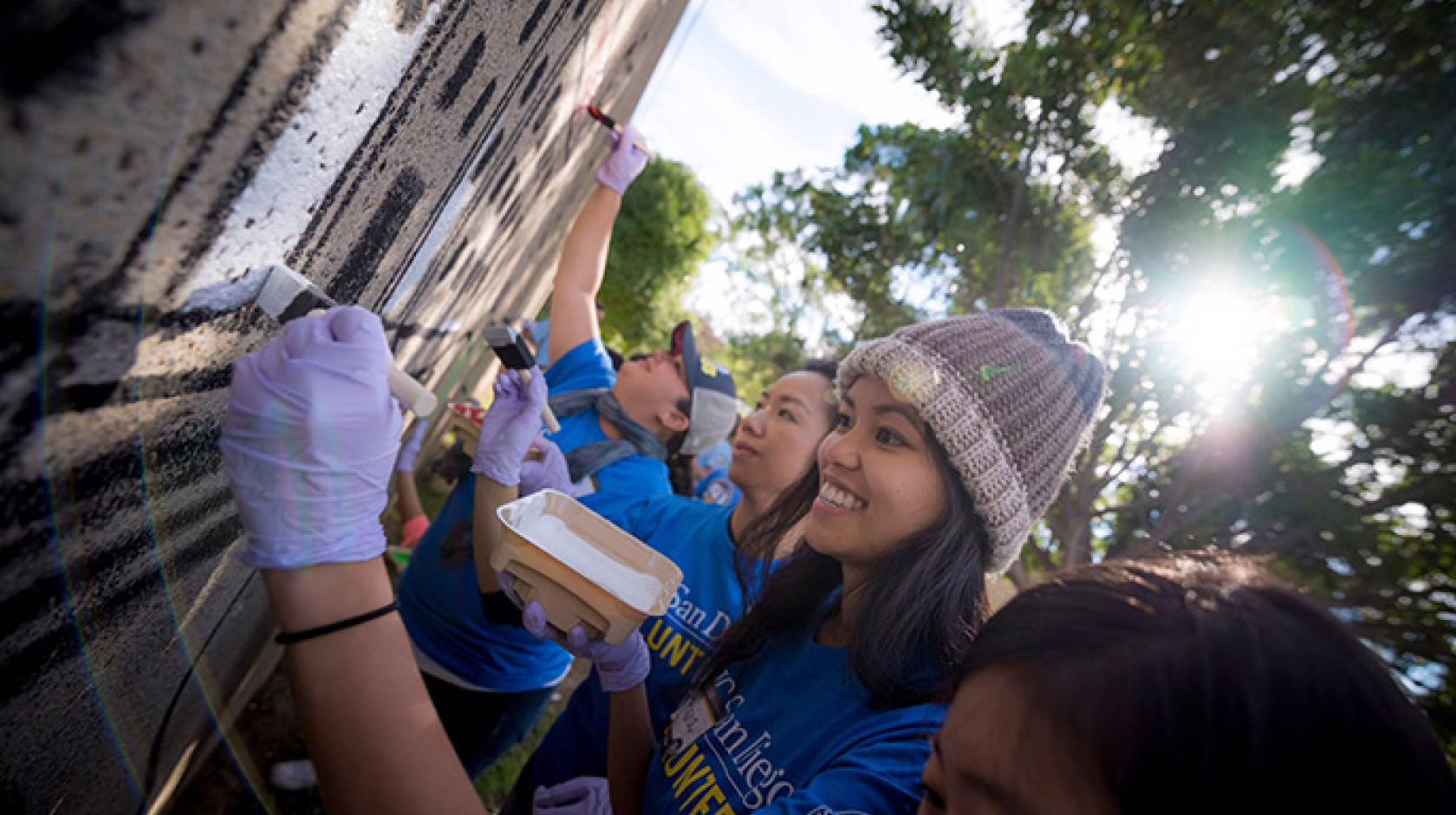 UC San Diego students volunteering for Martin Luther King Jr. Day of Service.