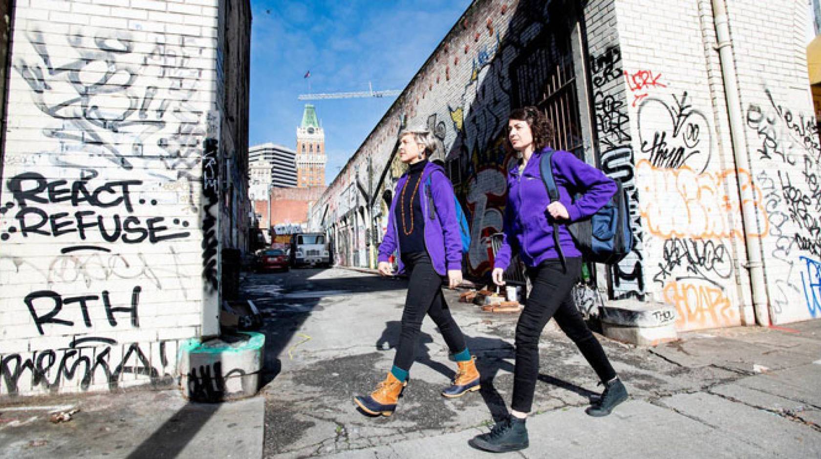 Two psychiatrists walk in Oakland