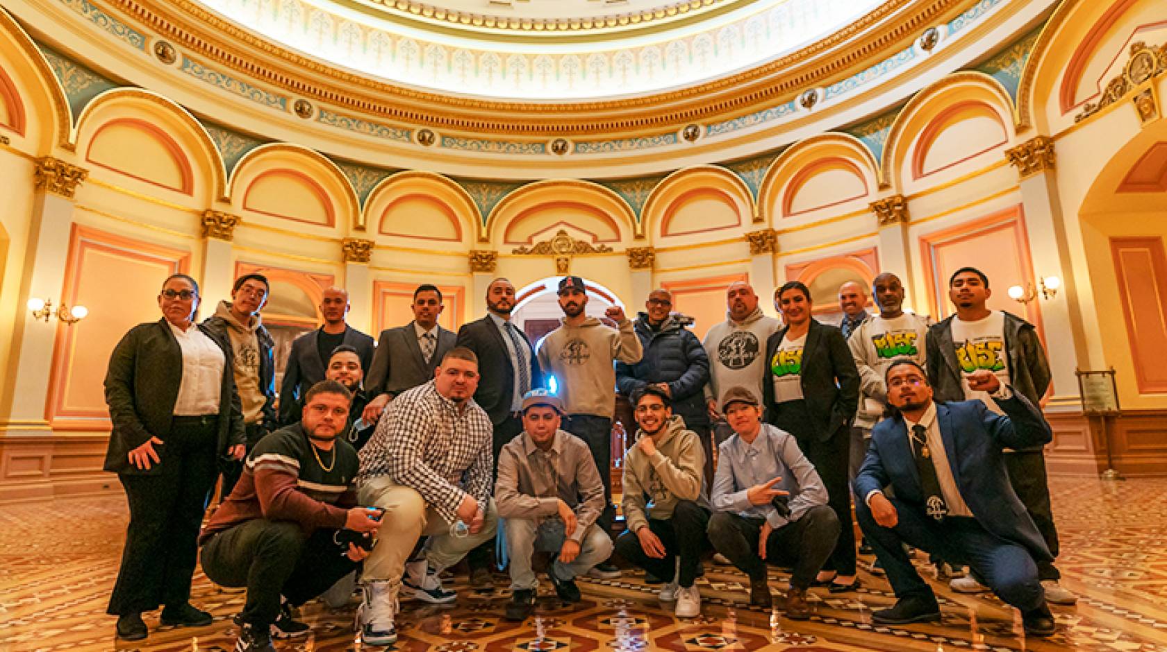 Group of students in the capitol building