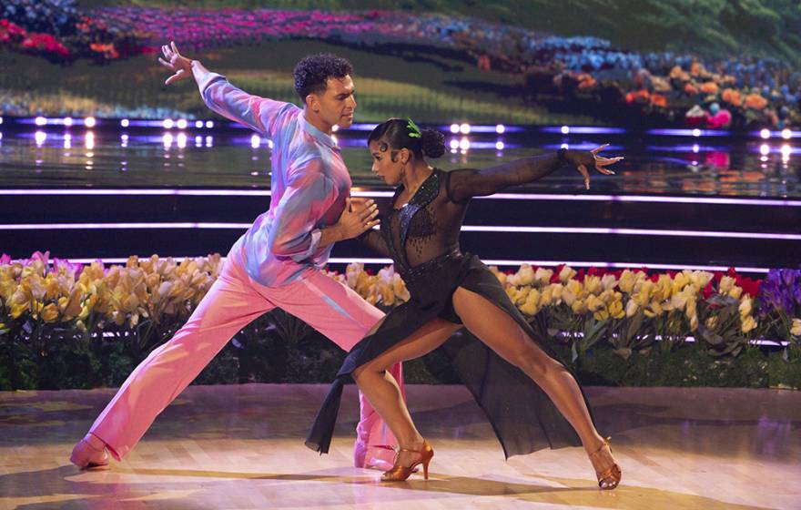 Jordan Chiles competing on "Dancing with the Stars"