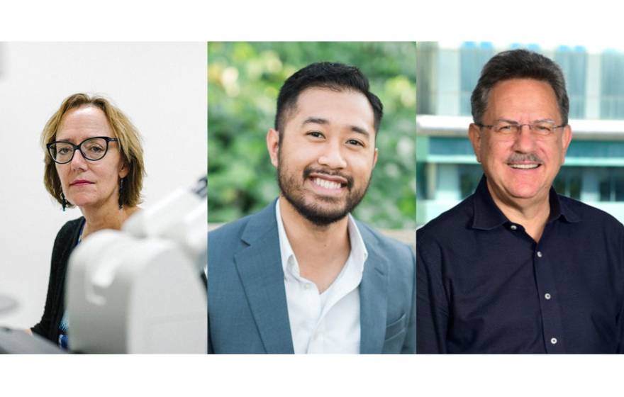 Headshots of three researchers