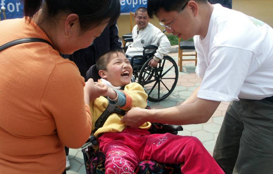 John Fan fits child for wheelchair