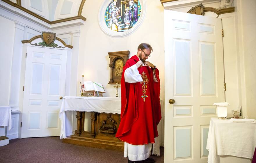 Father John in his robes