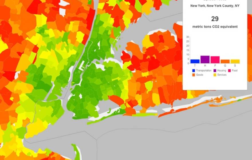 color-coded map of the NYC metro area