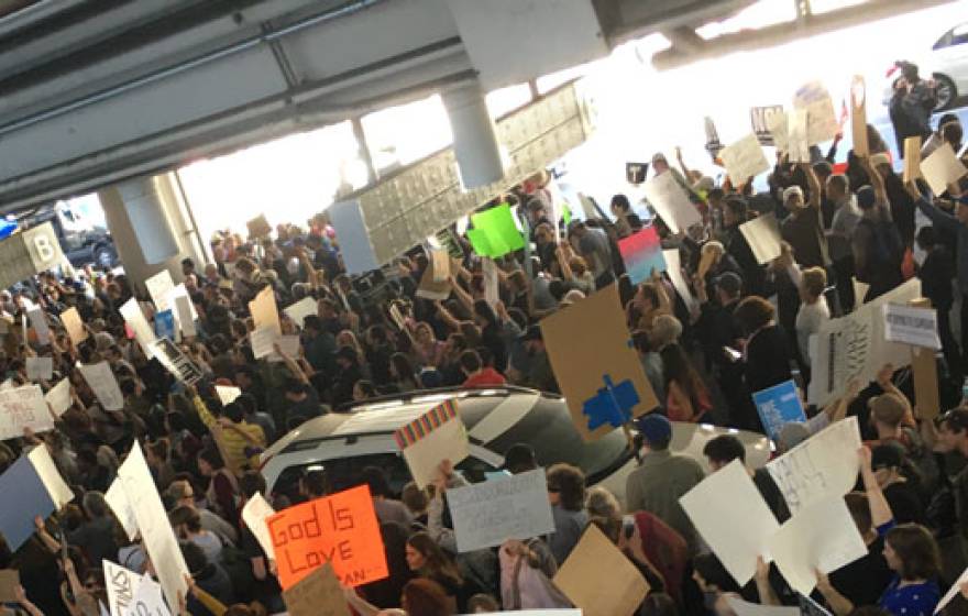 airport protests LAX