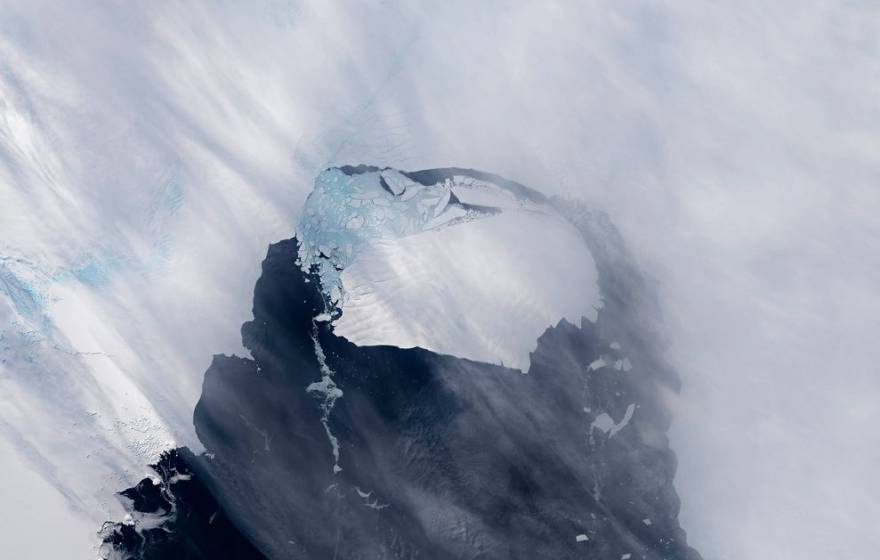 melting Antarctic glacier