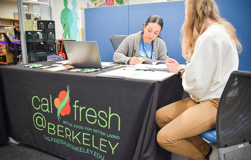 CalFresh table at UC Berkeley