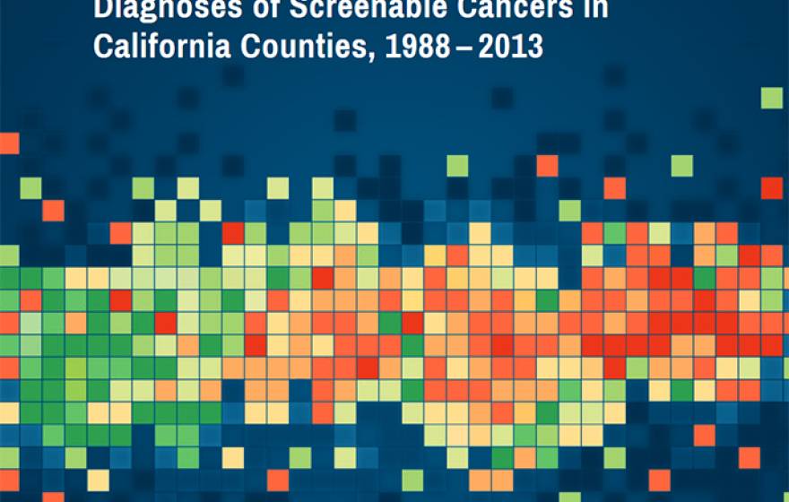 The CalCARES report uses heat maps to show areas with higher proportions of particular cancers diagnosed at a late stage, pointing to a need for increased screening.