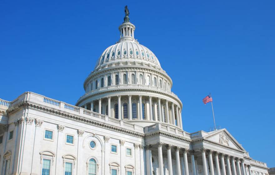 US Capitol blue sky