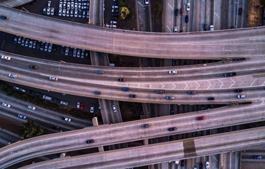 Highway aerial view