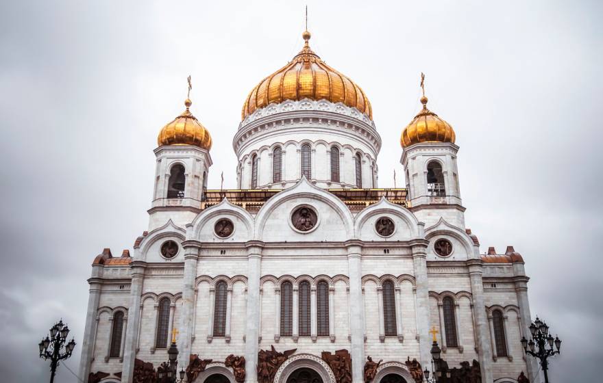 The Cathedral of Christ the Savior in Moscow, Russia.
