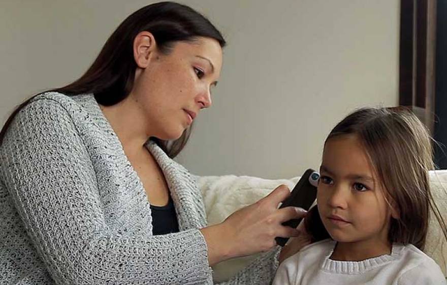 Checking ears with Cellscope&#039;s Oto