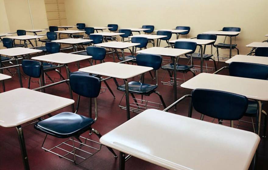 Chairs in a classroom