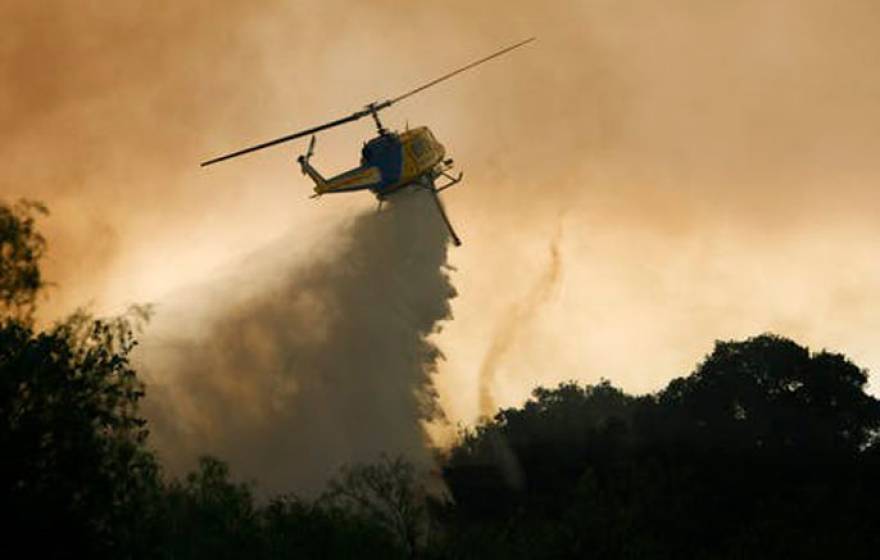 Copter over the mountain