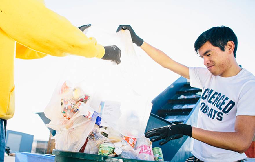 UC Merced student works on campus sustainability