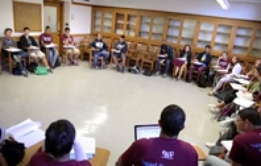 EAOP students sitting in classroom